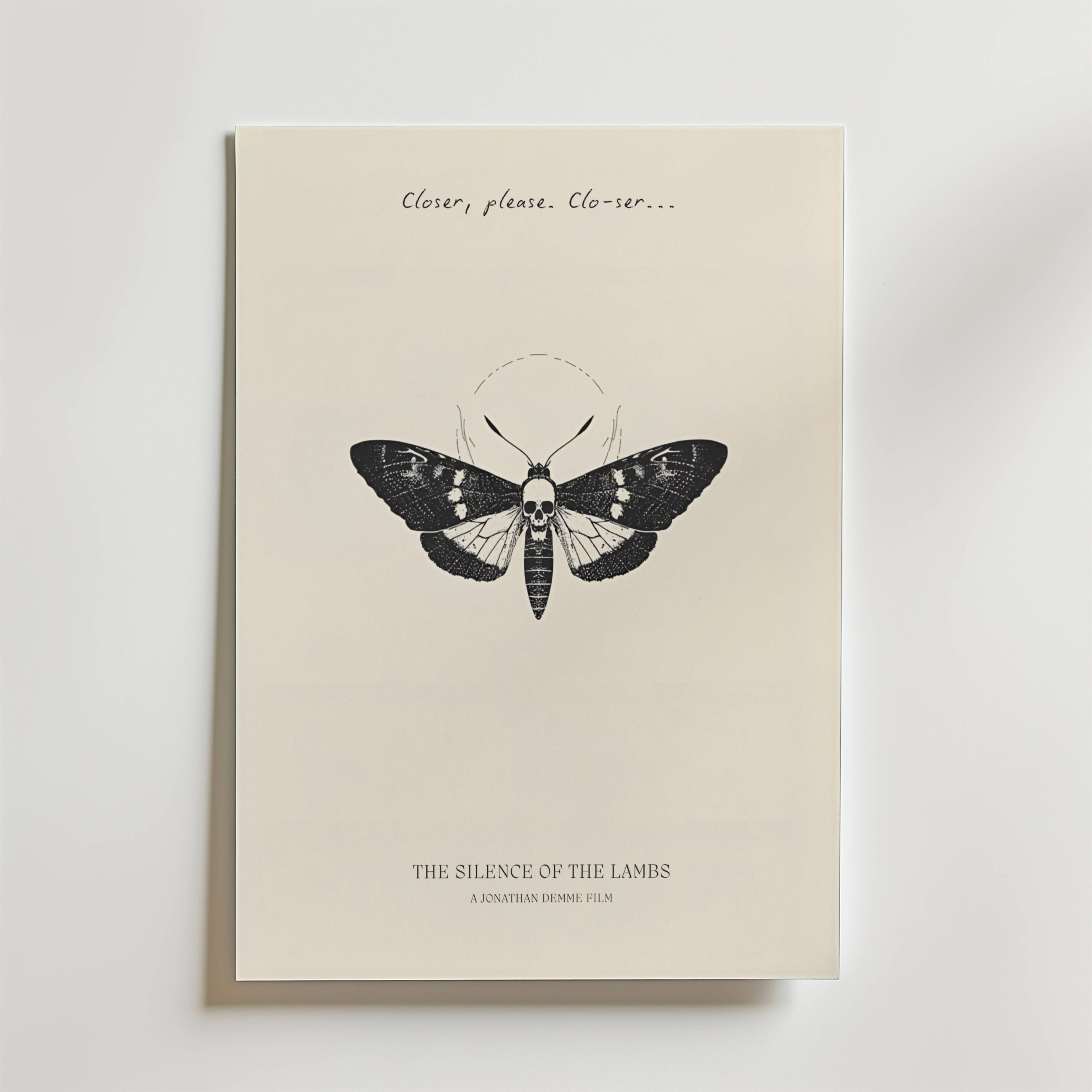 The Silence of the Lambs – stilfullt konsttryck från Bozetto, tryckt på matt finpapper