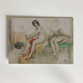 Carl Larsson The Model and the affisch på neutral bakgrund – poster från Bozetto