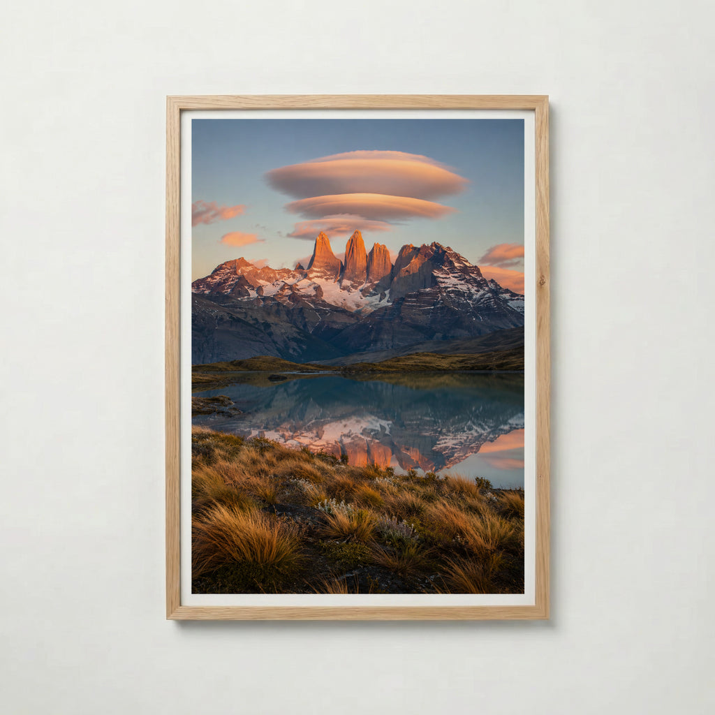 Torres del Paine at Dawn Poster