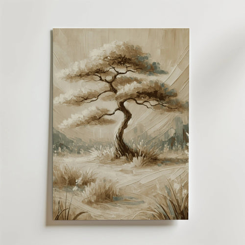 Serene Nature Tree – stilfullt konsttryck från Bozetto, tryckt på matt finpapper