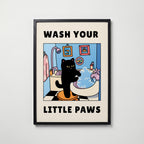 Wash Your Little Paws Poster poster – väggdekoration för hemmet – köp hos Bozetto