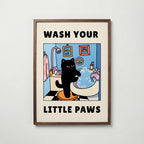 Wash Your Little Paws Poster – köp affisch till hemmet – Bozetto väggdekoration