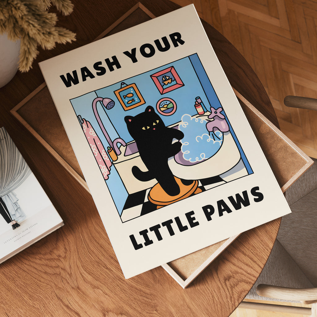 Wash Your Little Paws Poster