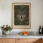 Wolf in the Holly William Morris Poster
