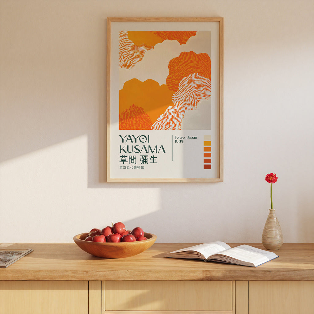 Yayoi Kusama Amber Flow Poster