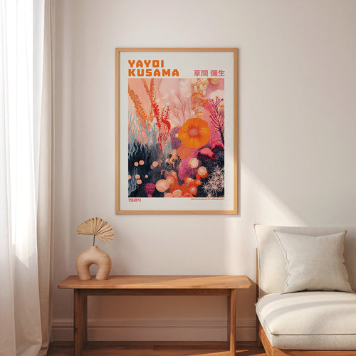 Yayoi Kusama Coral Bloom Reverie Poster