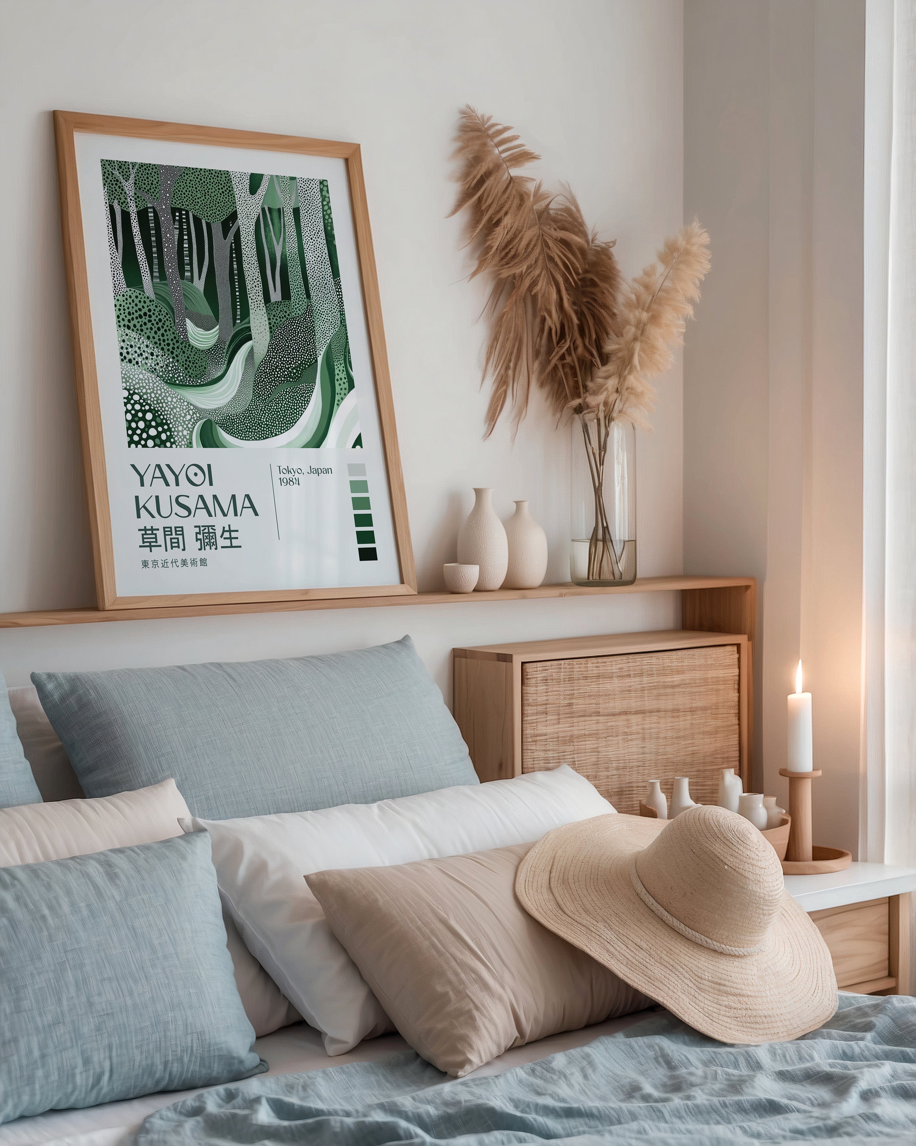 Yayoi Kusama Emerald Forest Flow Poster