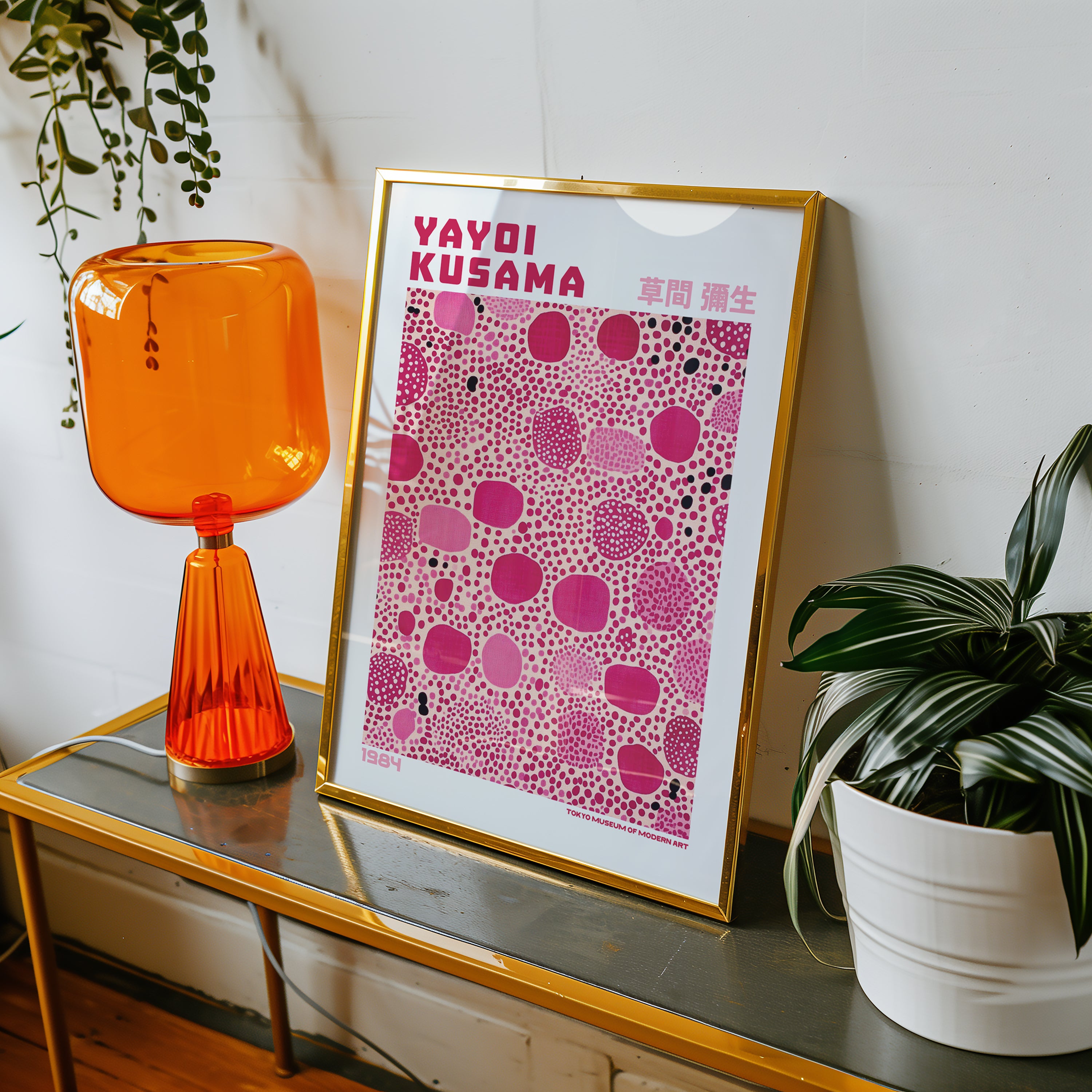 Yayoi Kusama Pink Mosaic Poster