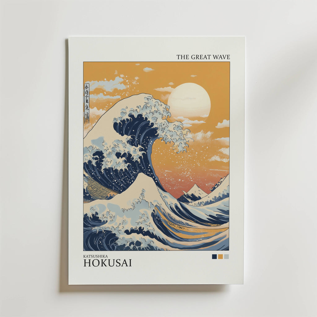 Bundle 2-pack Hokusai Wave Duo – poster på vägg inredning