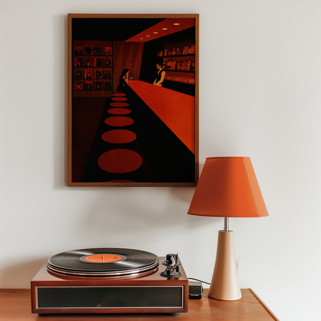 Alone at the Bar Poster – i rum 1