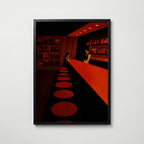 Alone at the Bar Poster – svart ram