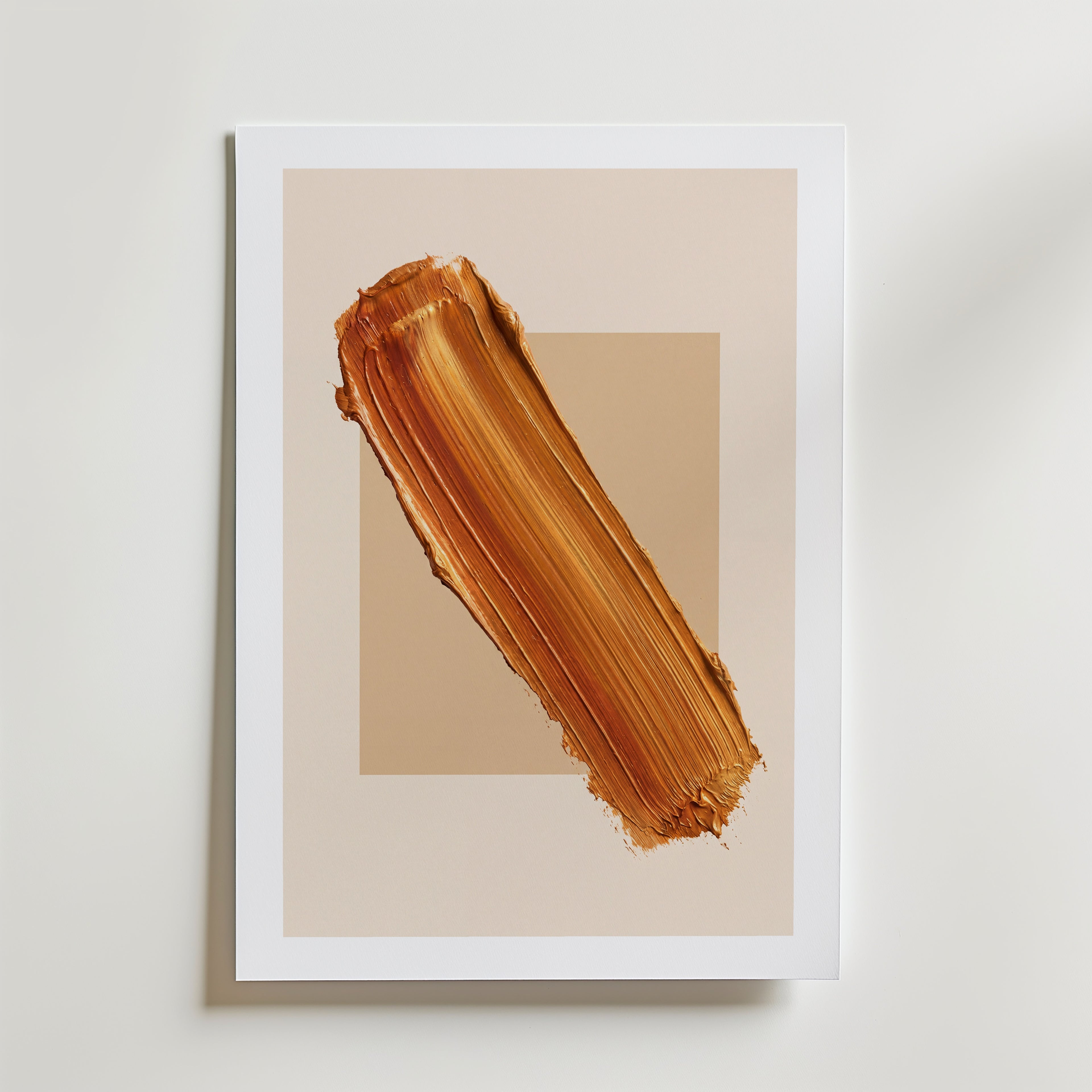 Amber Diagonal Poster – med passepartout