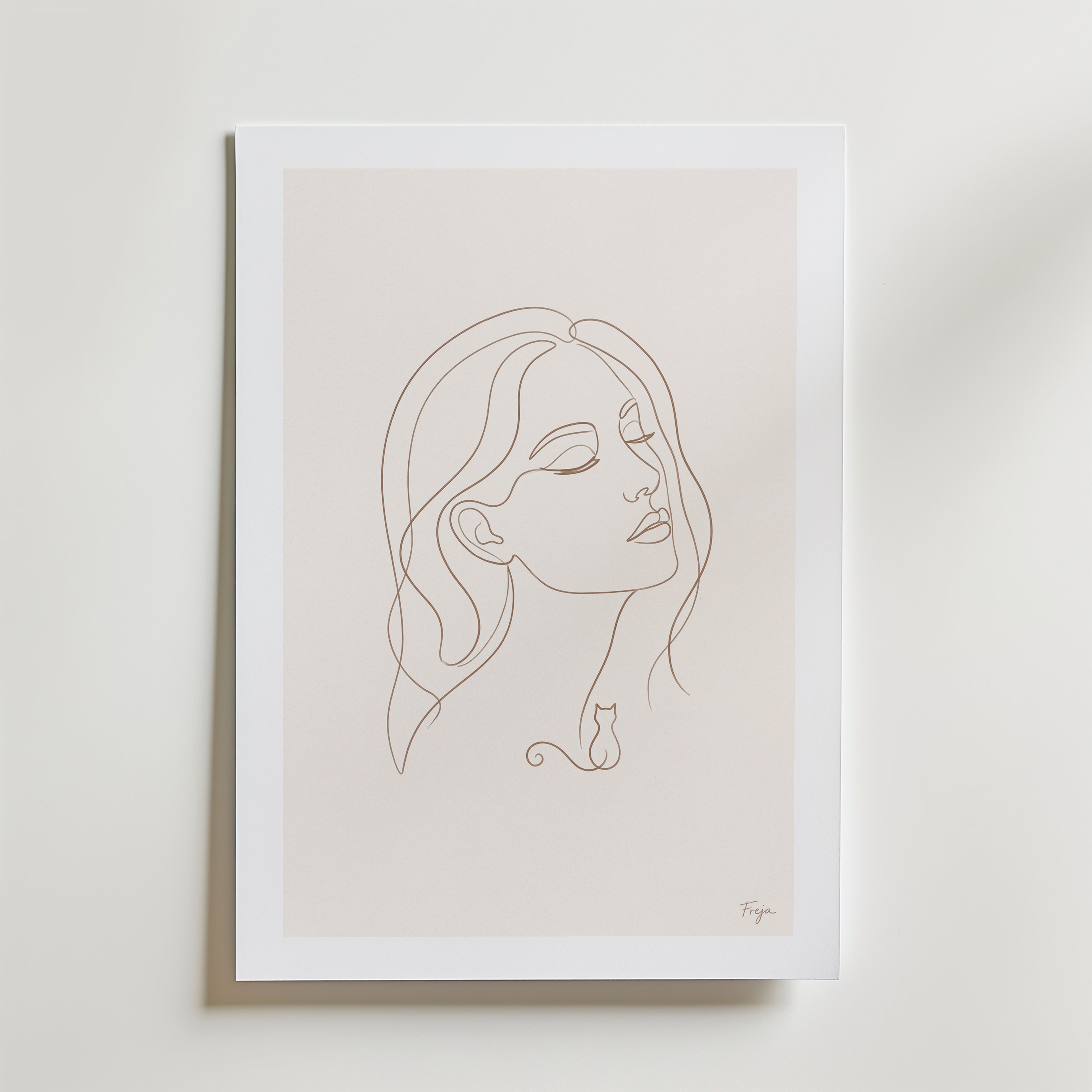 Freja Lund – Ansigt – med passepartout