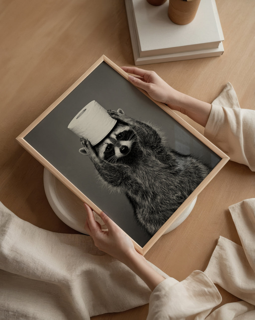 Bathroom Raccoon Poster – i rum 2