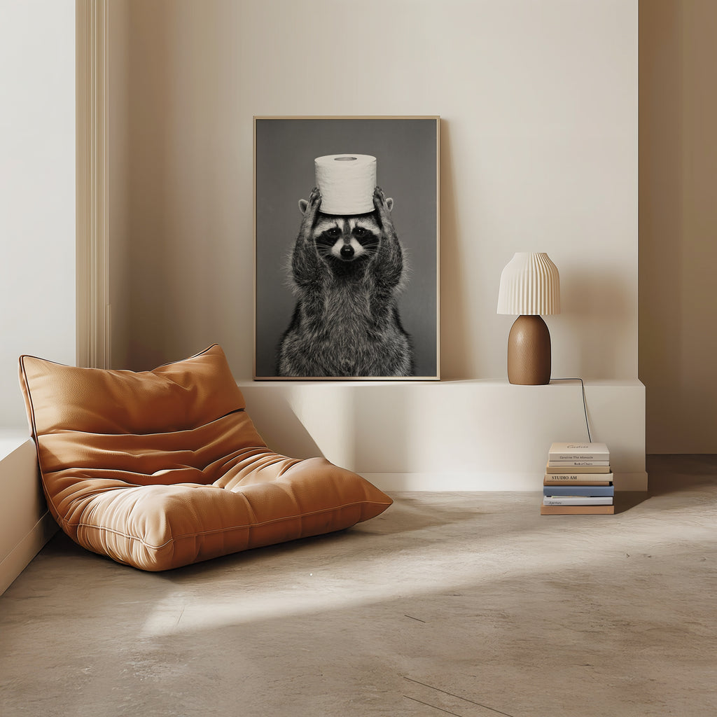 Bathroom Raccoon Poster – i rum 4
