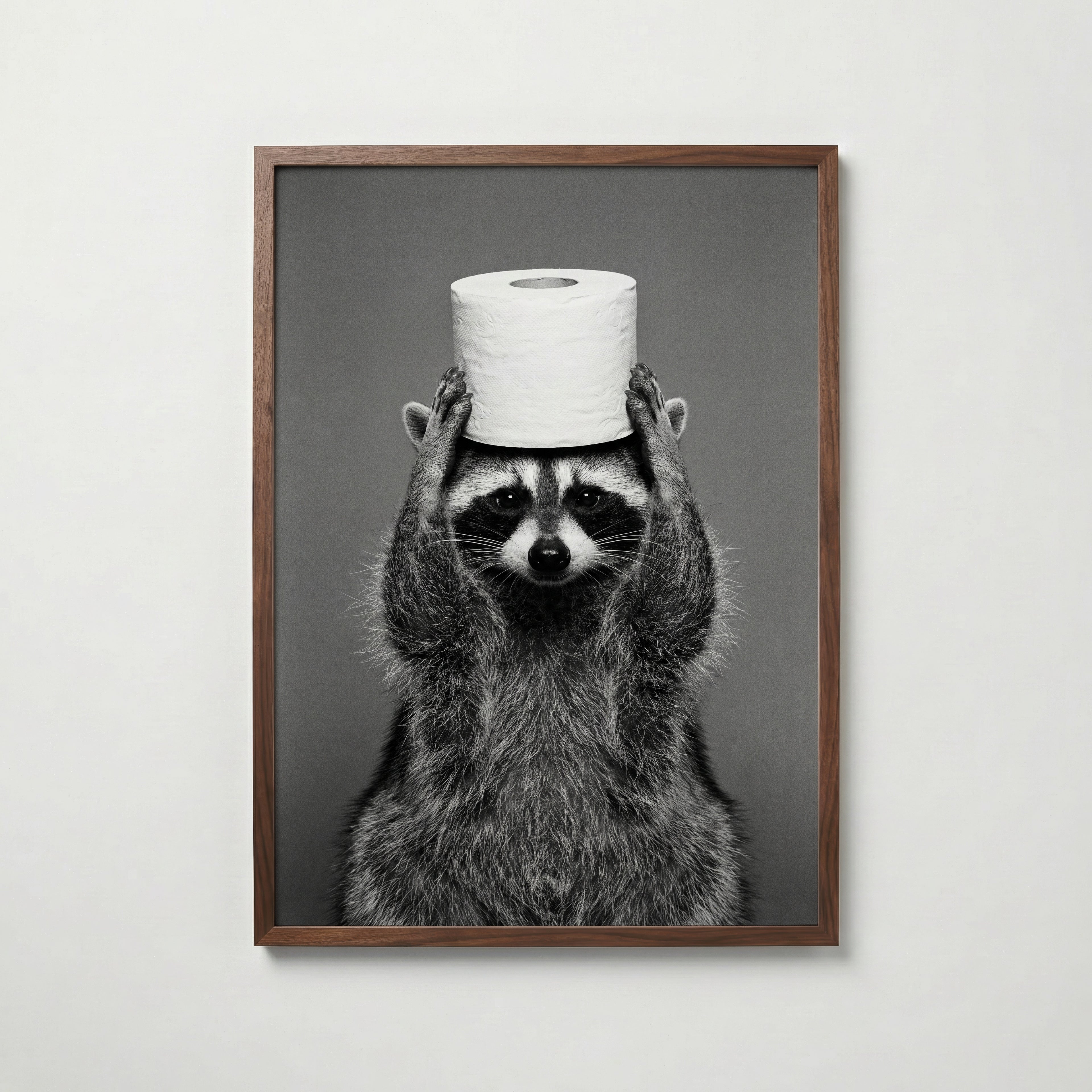 Bathroom Raccoon Poster – valnötsram