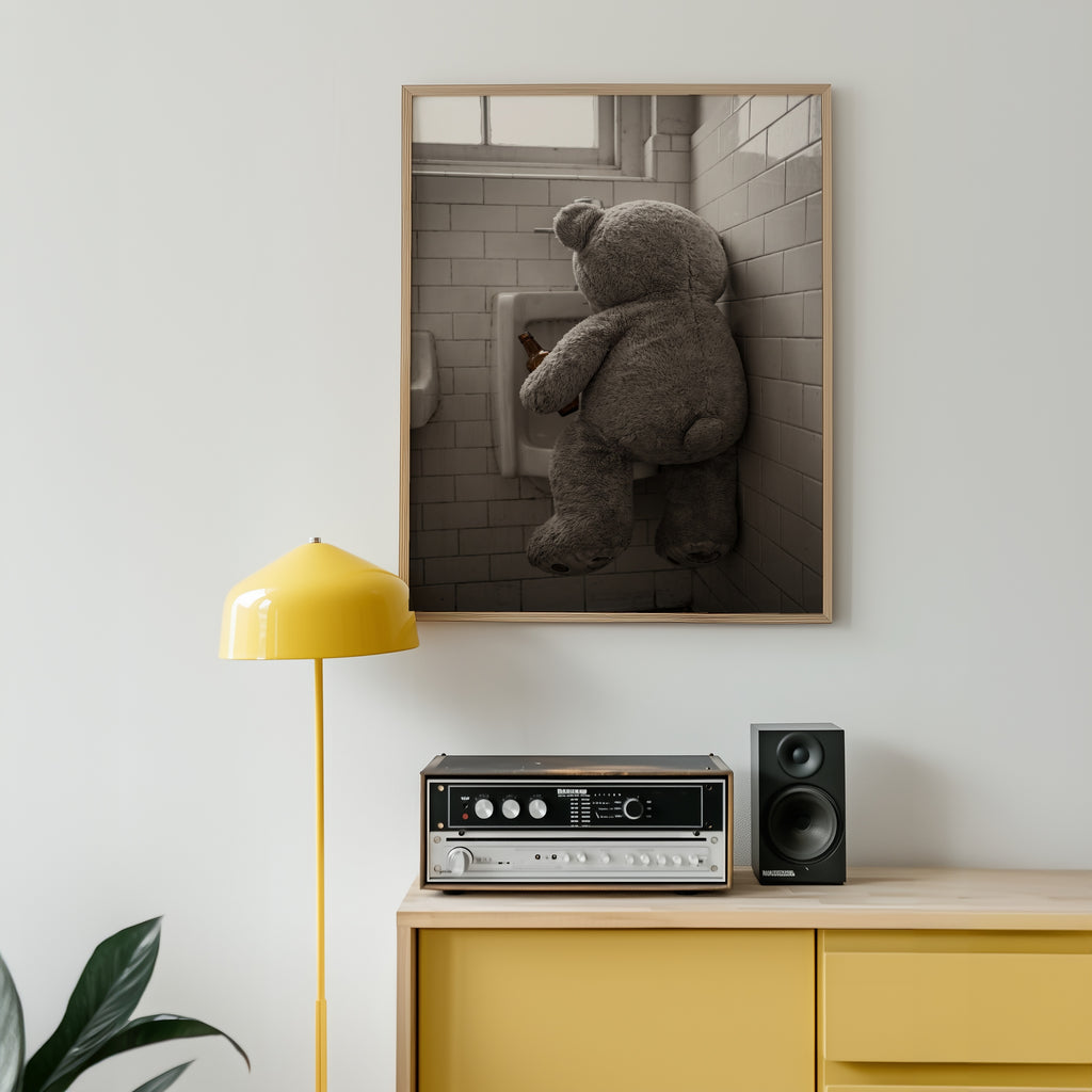 Bathroom Teddy Poster – i rum 2