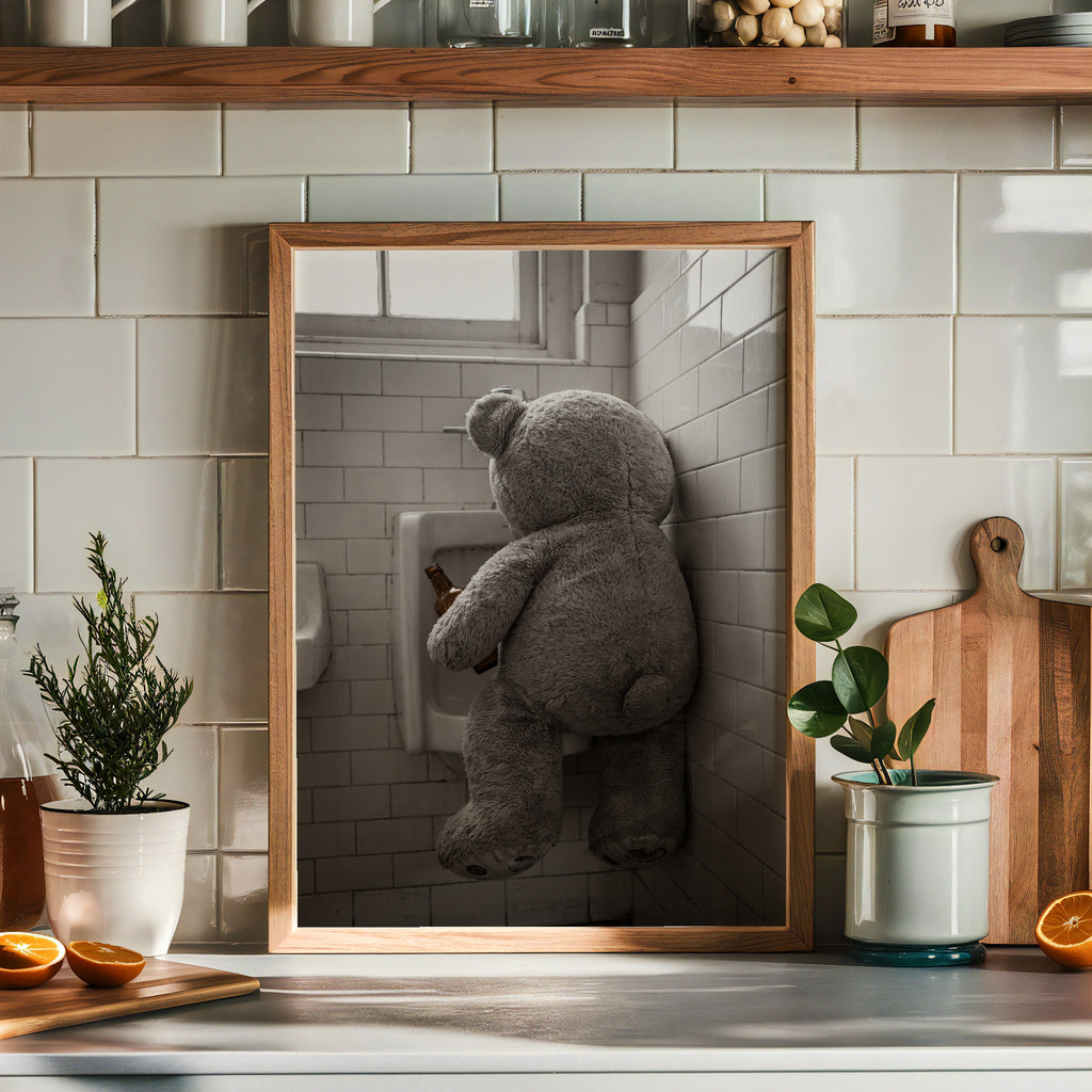 Bathroom Teddy Poster – i rum 4
