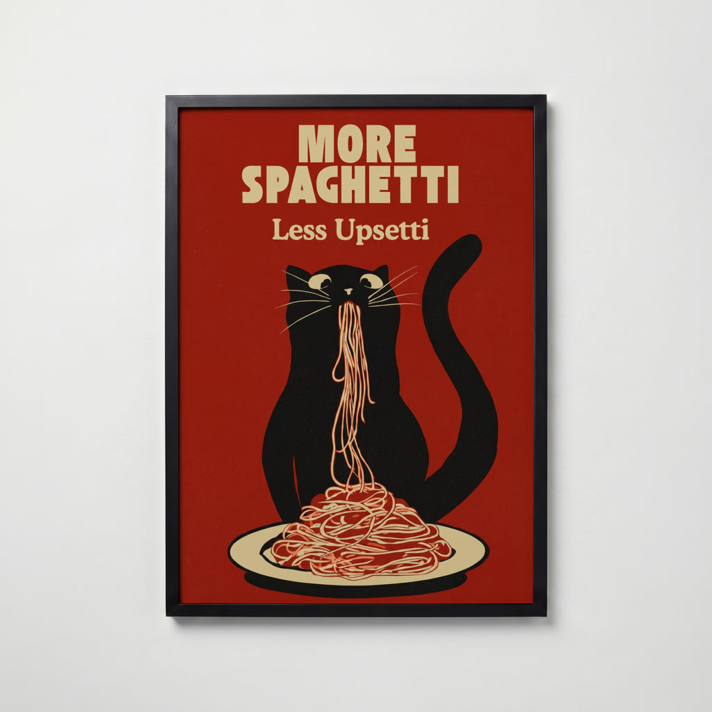 Midnight Pasta Mood – affisch med snyggt motiv, köp enkelt hos Bozetto i flera storlekar
