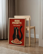 Midnight Pasta Mood affisch i ljust minimalistiskt vardagsrum – köp enkelt hos Bozetto