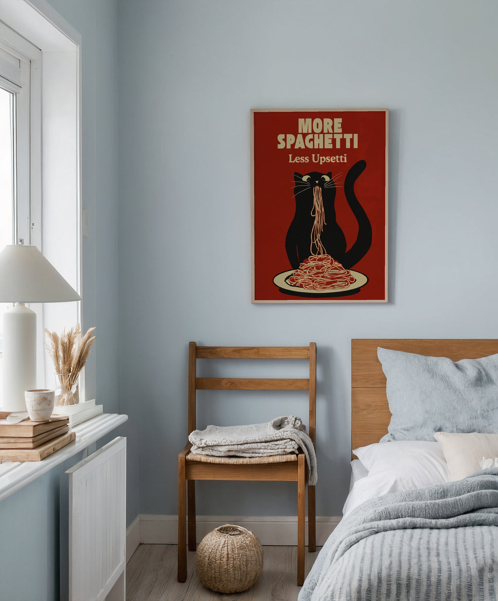 Midnight Pasta Mood poster i stilrent hem med modern inredning – köp enkelt hos Bozetto