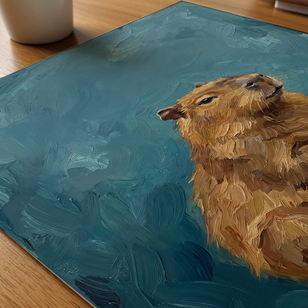 Capybara Poster – närbild på papper