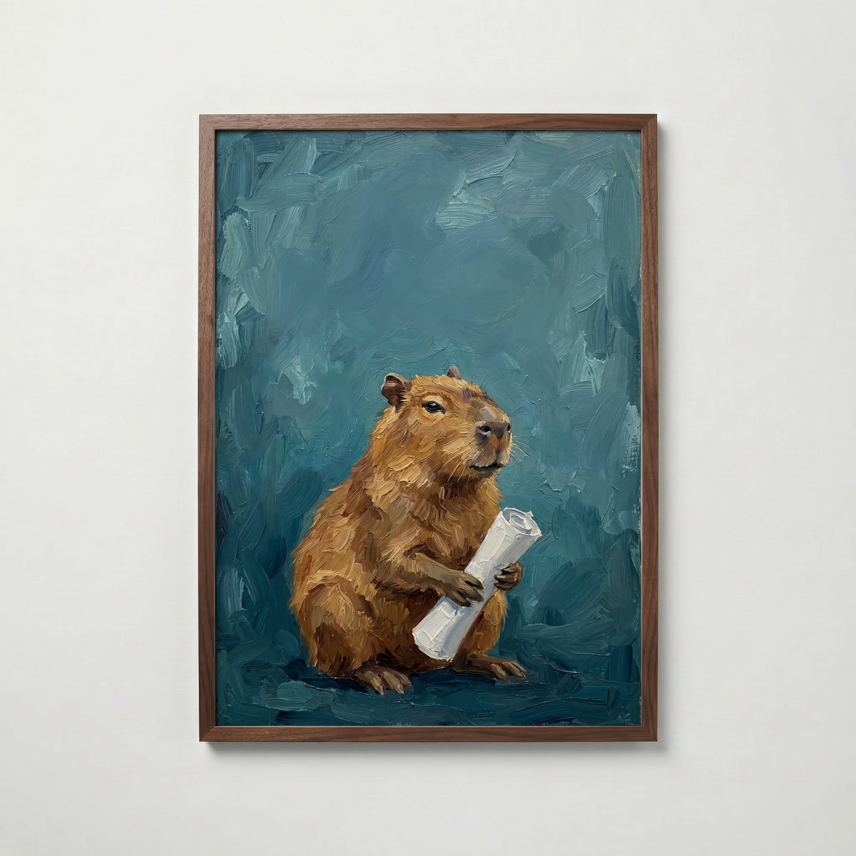 Capybara Poster – valnötsram