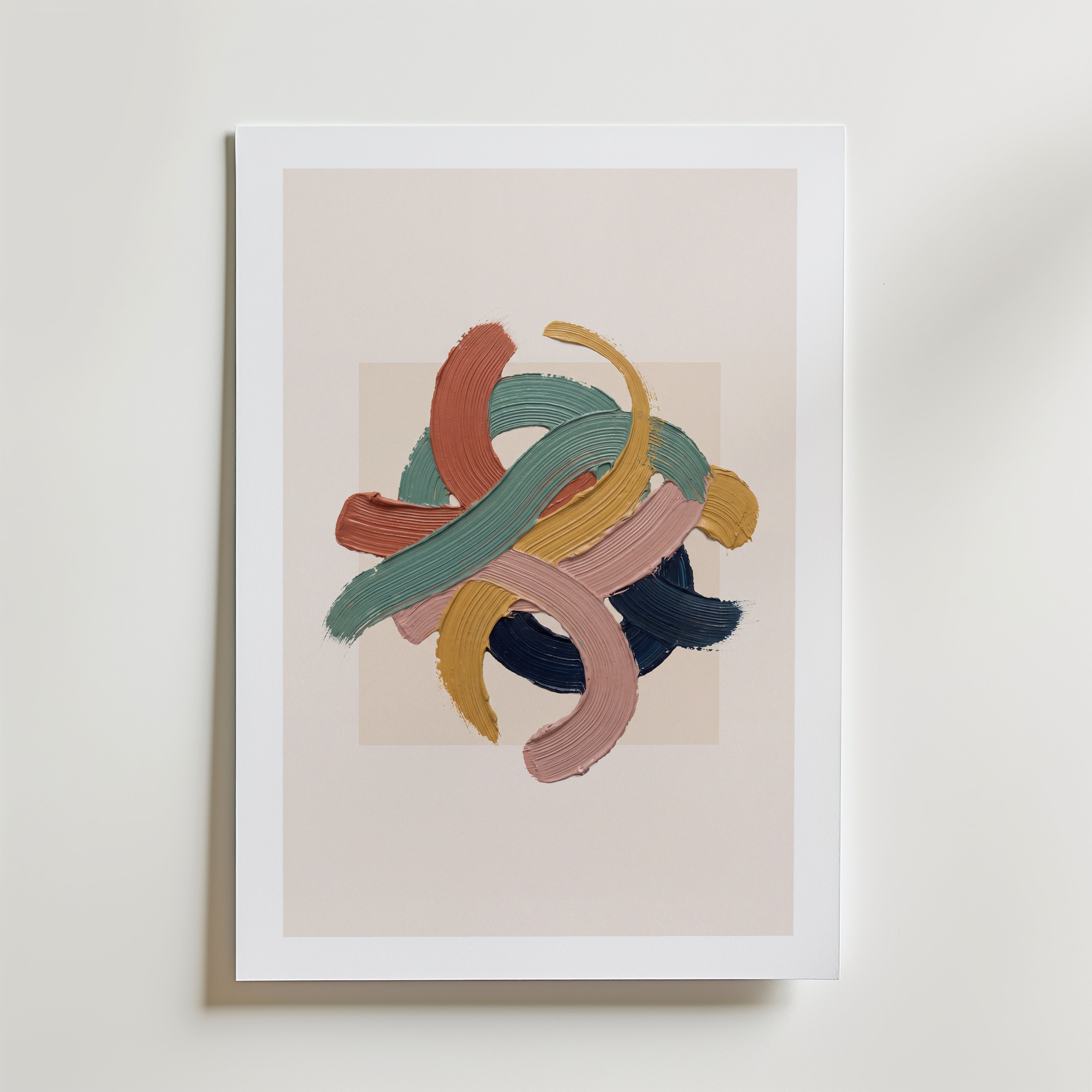 Carnival Ribbons Poster – med passepartout
