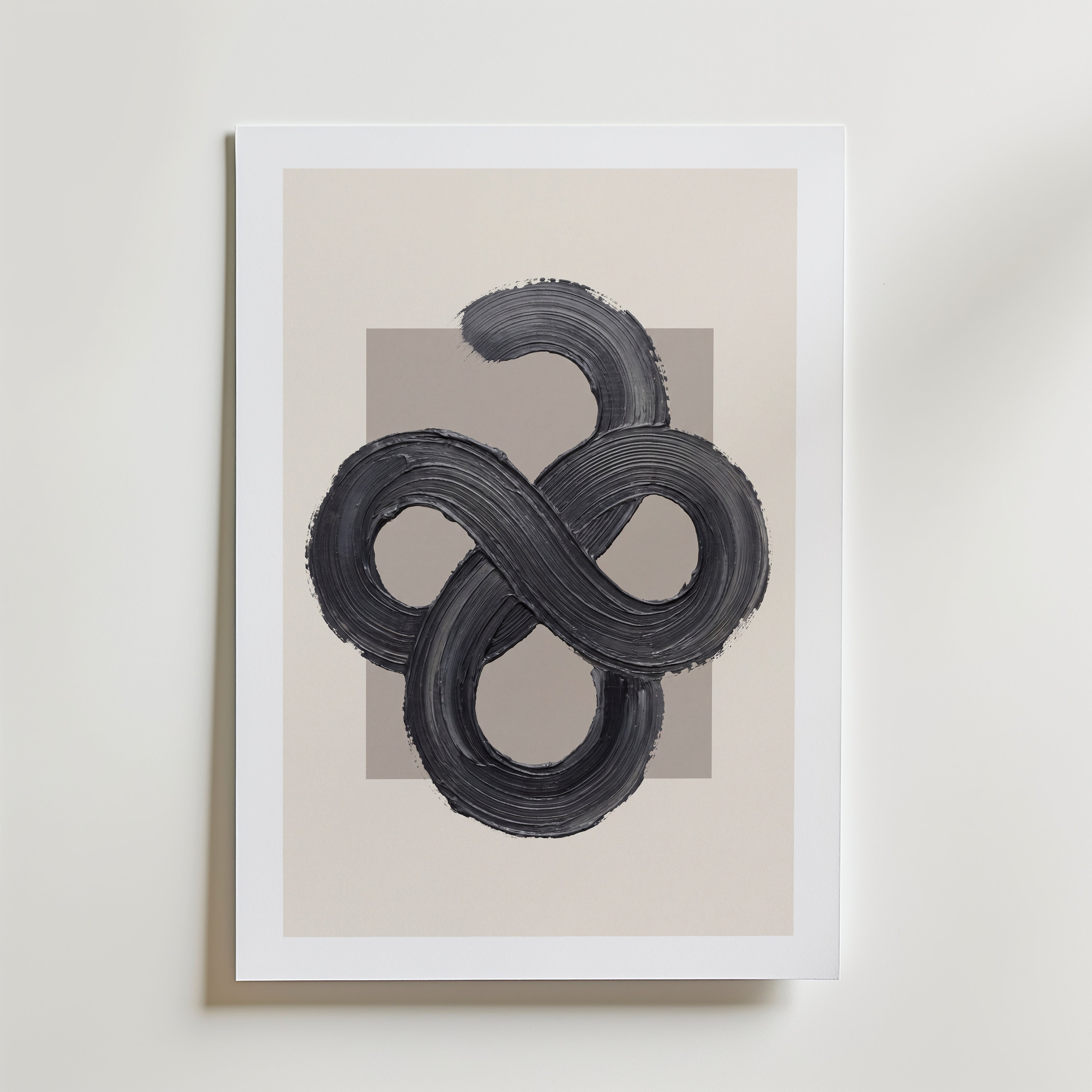 Charcoal Infinity Poster – med passepartout