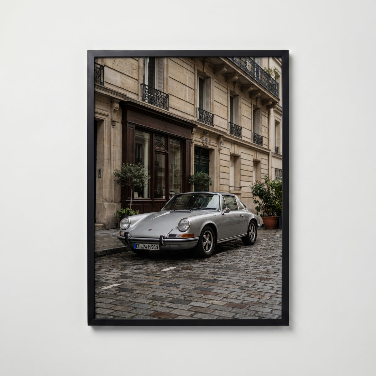 Classic Car Street Poster – svart ram