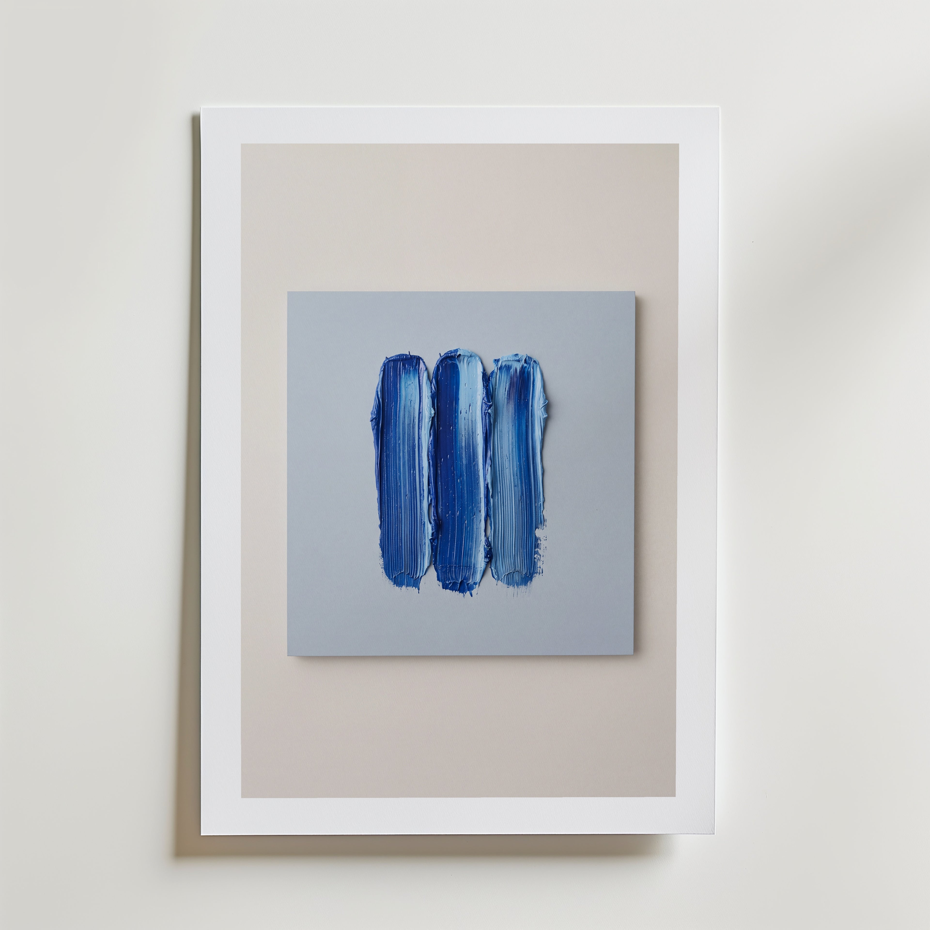 Cobalt Bands Poster – med passepartout