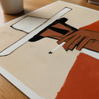 Cowboy Smoke Poster – närbild på papper