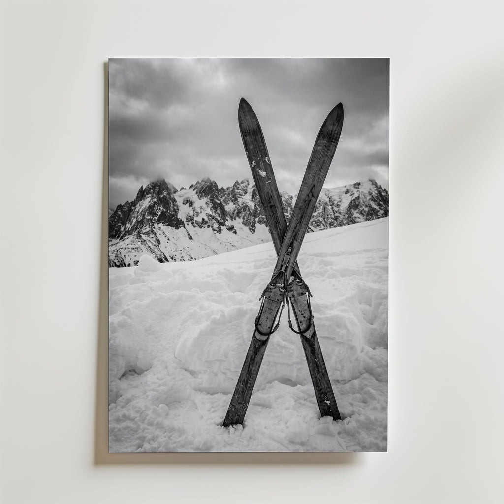 Crossed Skis Poster – canvas utan passepartout