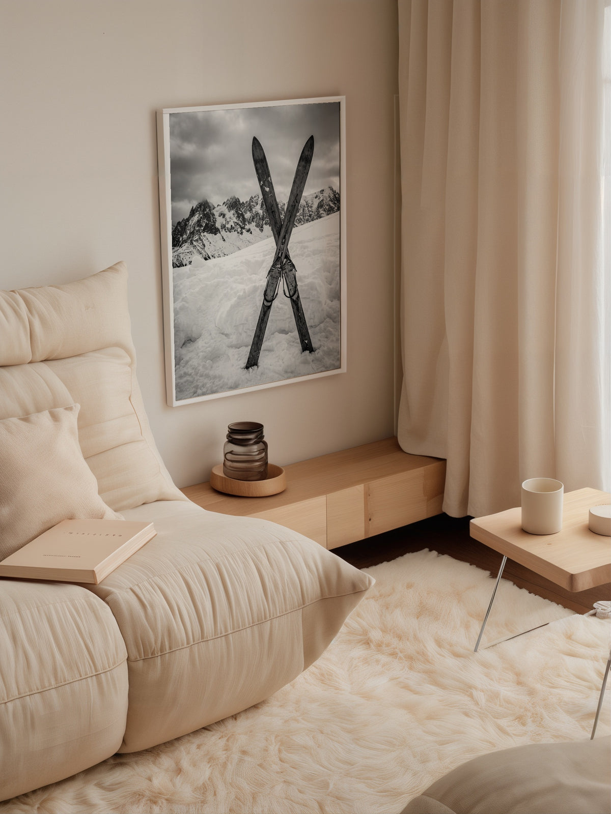 Crossed Skis Poster – i rum 1