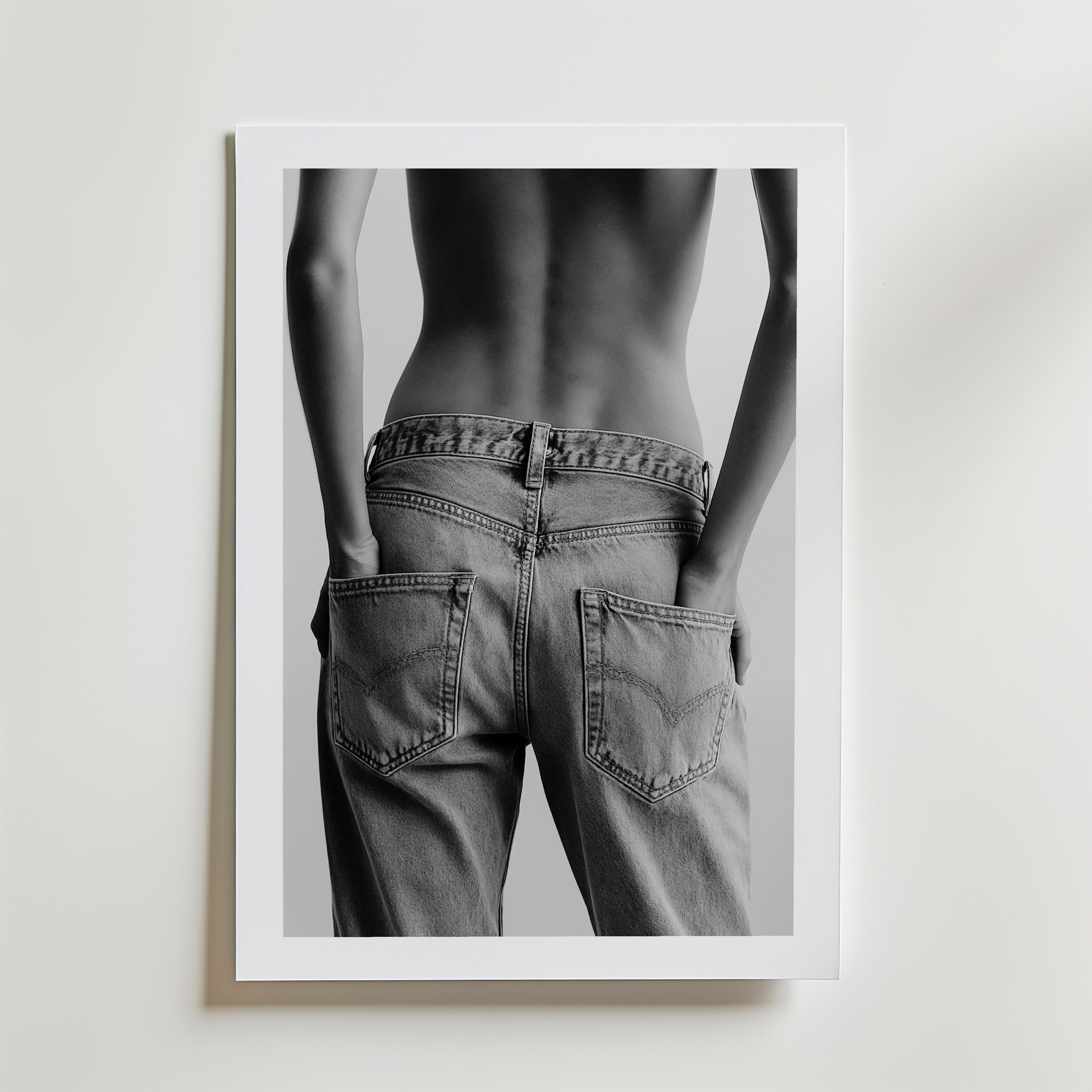 Denim Muse Poster – med passepartout