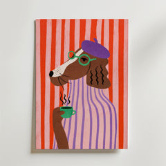 Parisian Morning Dog Poster