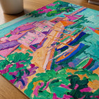 Fauvist Harbour Poster – närbild på papper
