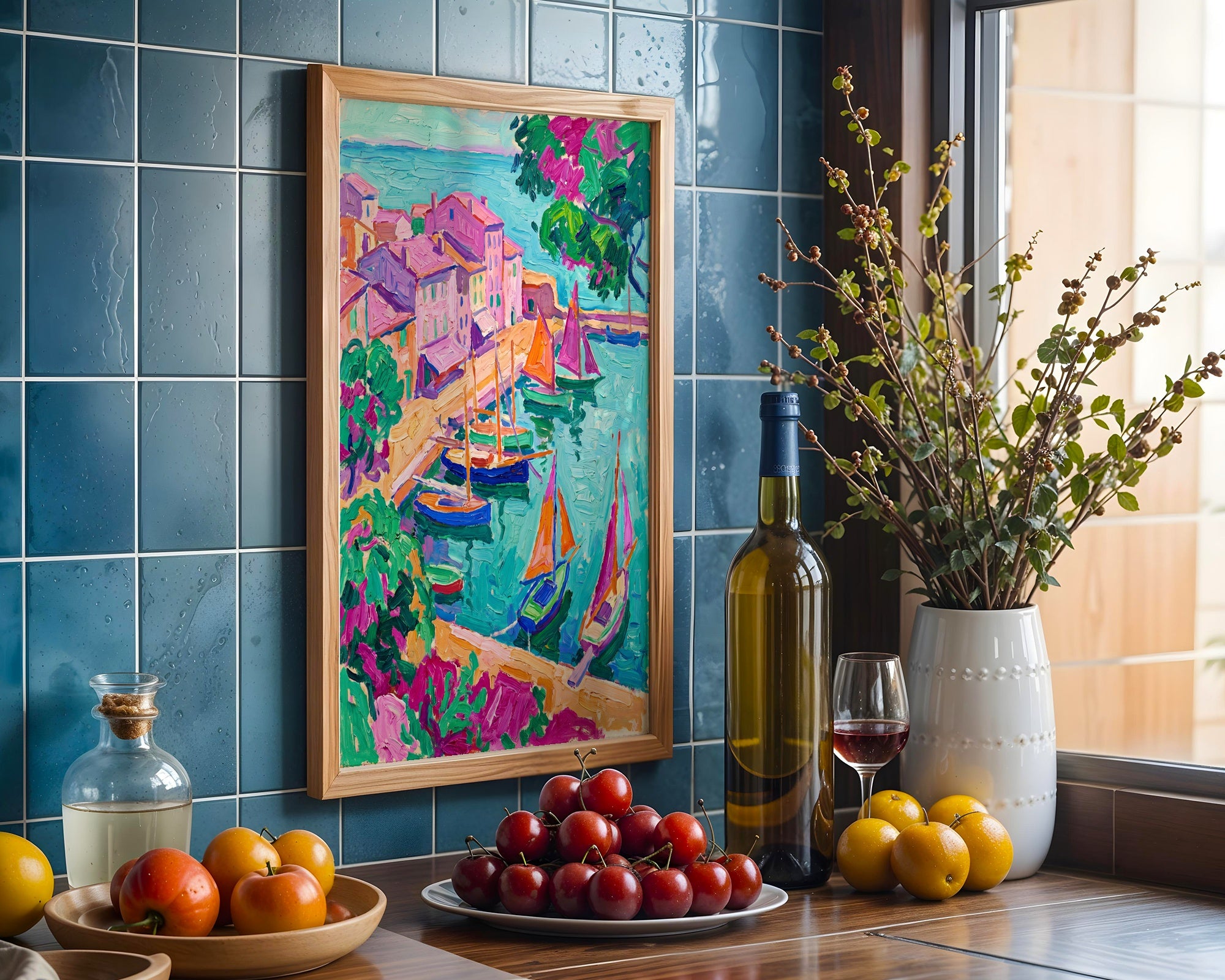 Fauvist Harbour Poster – i rum 2