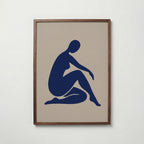 Blue Figure I Poster – valnötsram