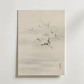 Flying Cranes Poster – canvas utan passepartout