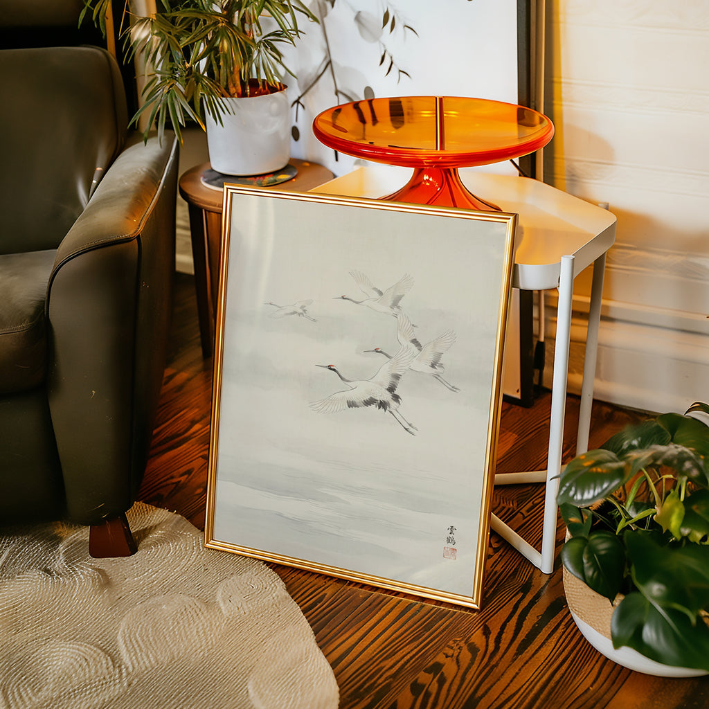 Flying Cranes Poster – i rum 4