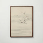 Flying Cranes Poster – valnötsram