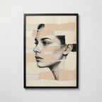 Fragmented Woman Poster – svart ram