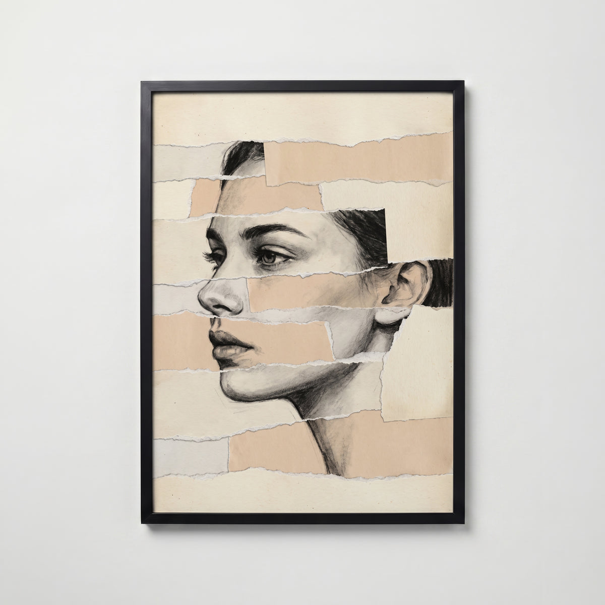 Fragmented Woman Poster – svart ram