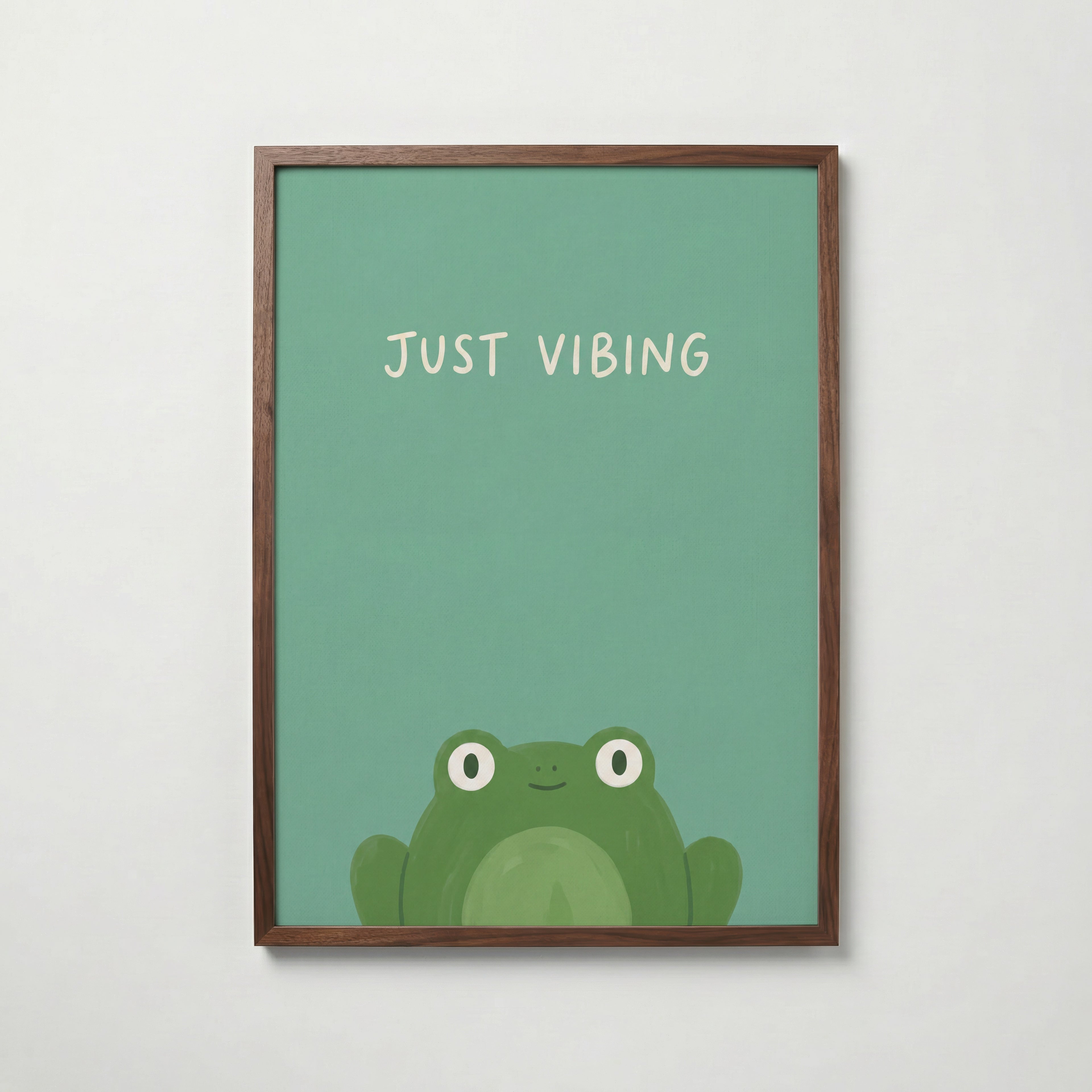 Just Vibing Frog Poster – valnötsram