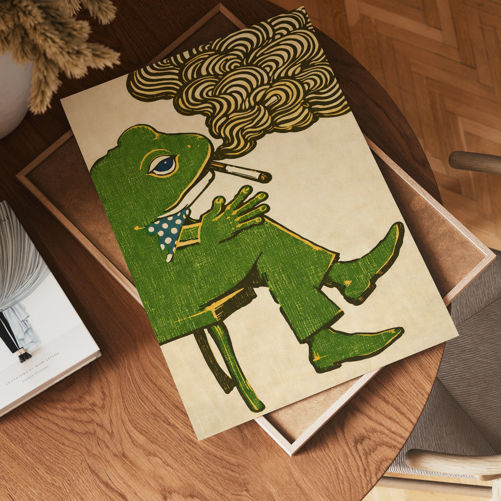 Dapper Frog Poster – poster väggdekoration