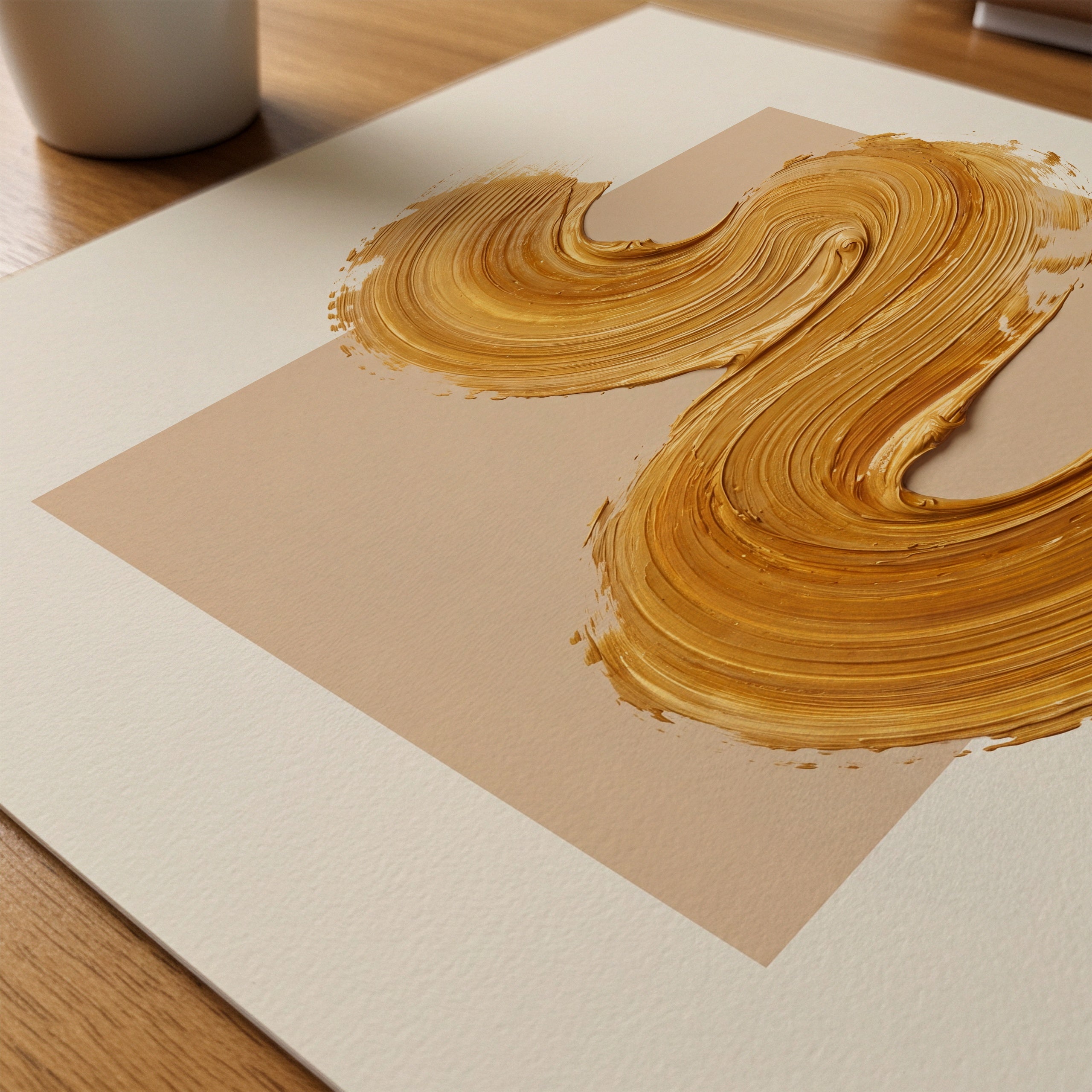 Gilded Curve Poster – närbild på papper