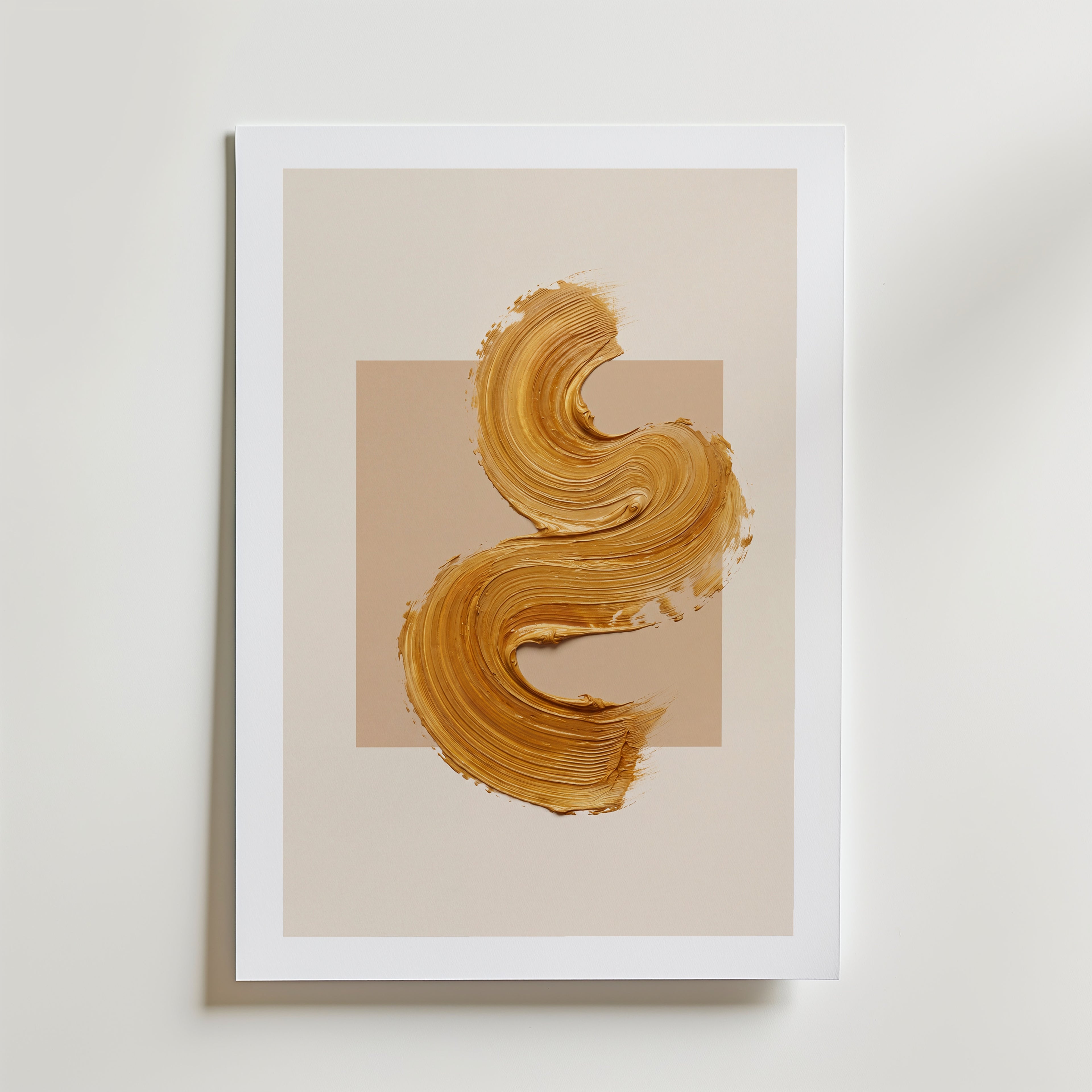 Gilded Curve Poster – med passepartout