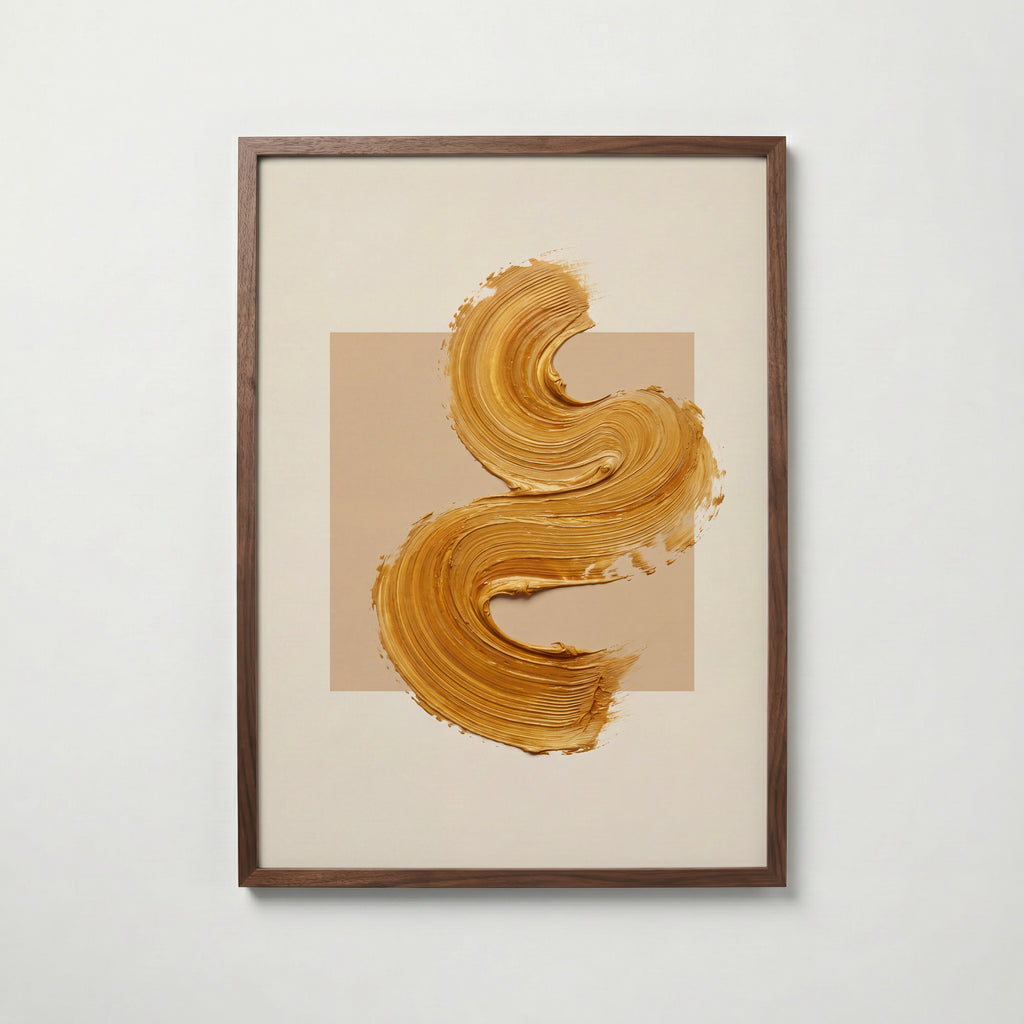 Gilded Curve Poster – valnötsram