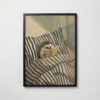 Reading Hedgehog Poster – svart ram